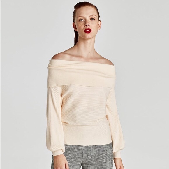 Zara off the shoulder sweater - Picture 2 of 5